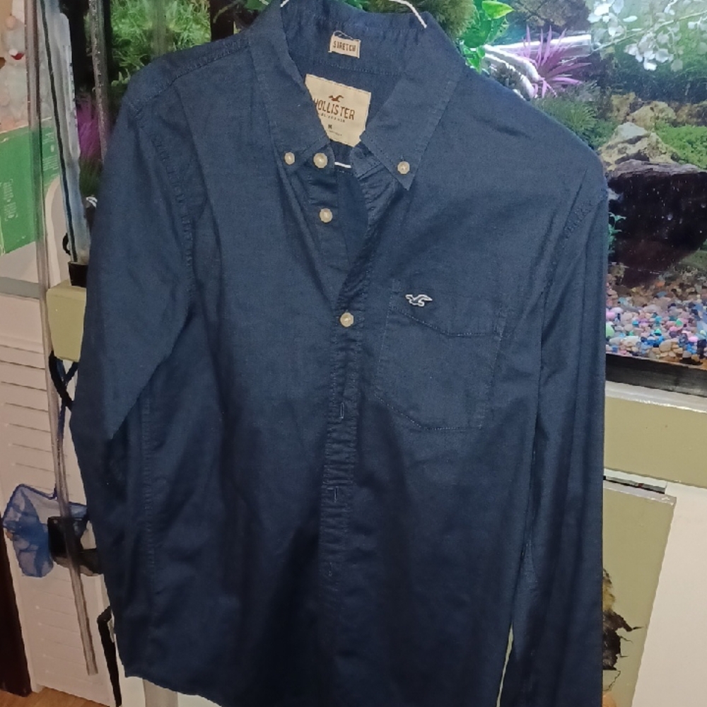 😀3/$12 Mens Hollister Dress Shirt Medium